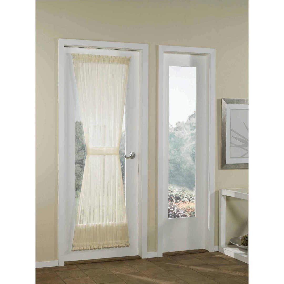 Krem Kelebek Tül Perde